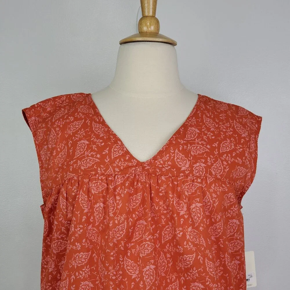 a.n.a. V-Neck Baby Doll Lightweight Sleeveless Top NEW NWT Size XL - Picture 2 of 13